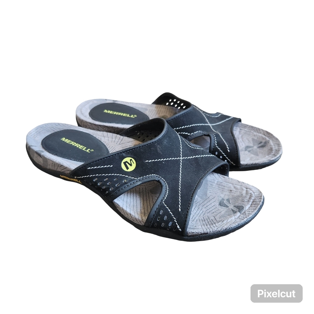 Merrell Lorelei Slide Black Size 6 Slip On Athletic Vacation Flip Flop Comfy